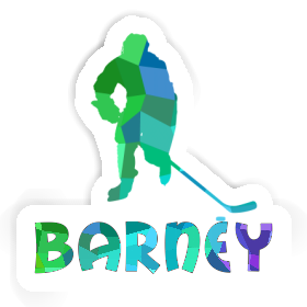 Barney Sticker Hockey Player Image