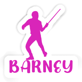 Fencer Sticker Barney Image