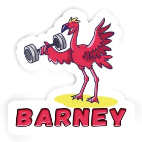 Weight Lifter Sticker Barney Image