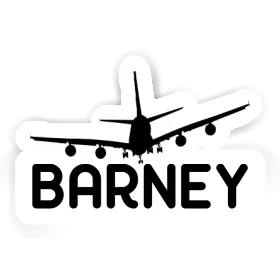 Sticker Barney Airplane Image