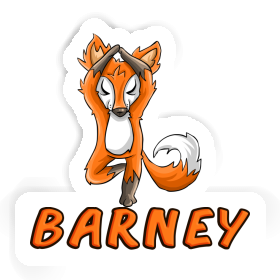 Barney Sticker Yoga Fox Image