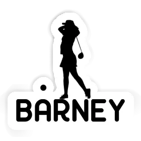 Sticker Golfer Barney Image