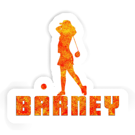 Sticker Golfer Barney Image