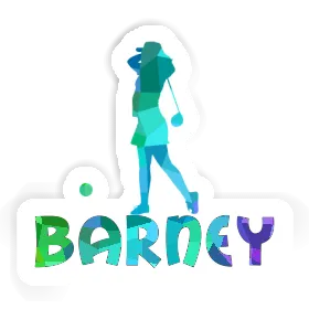 Sticker Barney Golfer Image