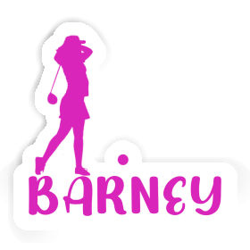 Golfer Sticker Barney Image