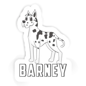 Sticker Barney Great Dane Dog Image