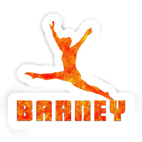 Gymnast Sticker Barney Image