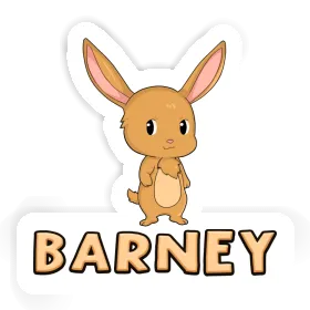 Rabbit Sticker Barney Image