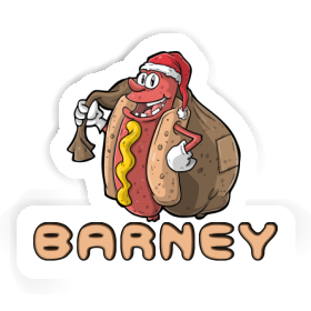 Sticker Barney Hot Dog Image