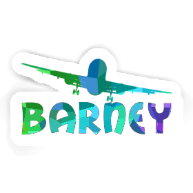 Sticker Barney Airplane Image