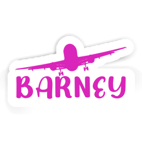 Sticker Barney Airplane Image