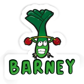 Sticker Weight Lifter Barney Image