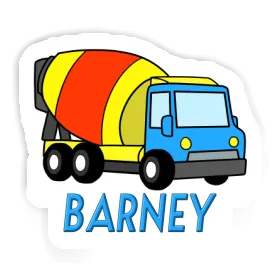 Barney Sticker Mixer Truck Image