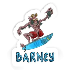 Sticker Barney Surfer Image