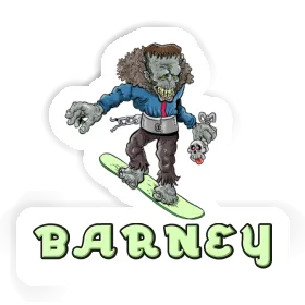 Sticker Barney Snowboarder Image