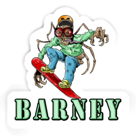 Snowboarder Sticker Barney Image