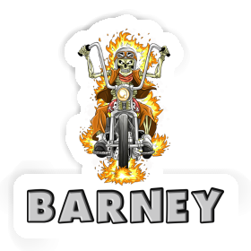 Sticker Motorbike Rider Barney Image