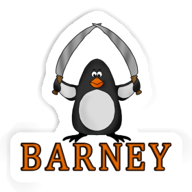 Fighting Penguin Sticker Barney Image