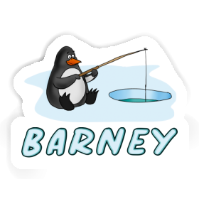 Barney Sticker Fishing Penguin Image