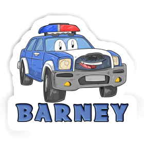 Sticker Barney Police Car Image