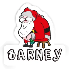 Sticker Barney Santa Claus Image