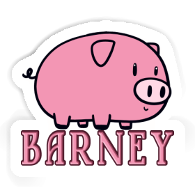 Pig Sticker Barney Image