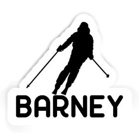 Barney Sticker Skier Image