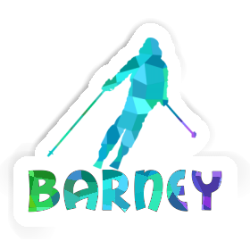 Skier Sticker Barney Image