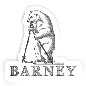 Skier Sticker Barney Image