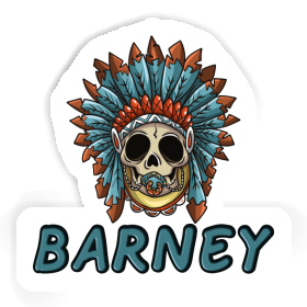 Barney Sticker Baby-Skull Image