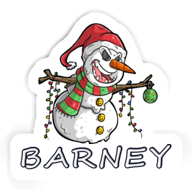 Bad Snowman Sticker Barney Image