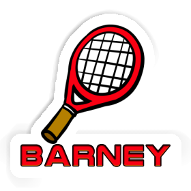 Sticker Barney Tennis Racket Image