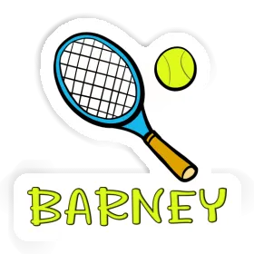 Sticker Barney Tennis Racket Image