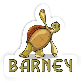 Yoga Turtle Sticker Barney Image