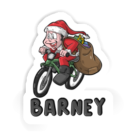 Bicycle Rider Sticker Barney Image