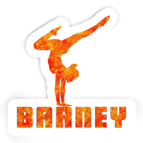 Barney Sticker Yoga Woman Image