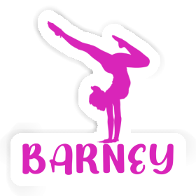 Barney Sticker Yoga Woman Image