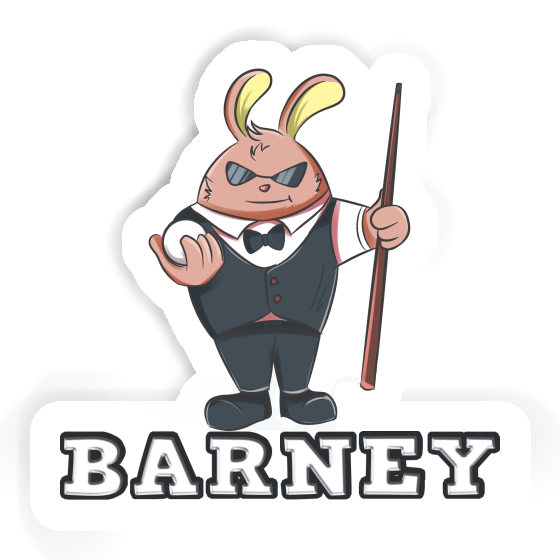 Sticker Barney Billiards Player Notebook Image