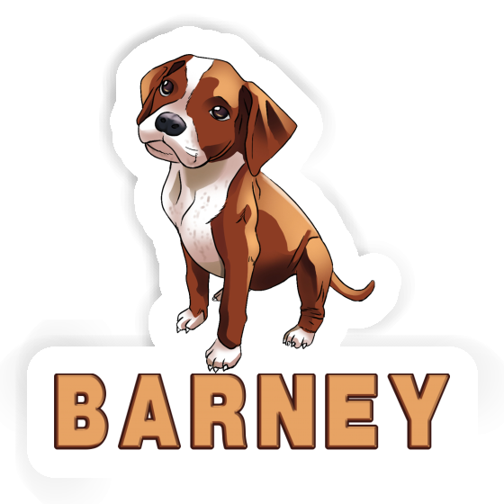 Sticker Boxer Dog Barney Image