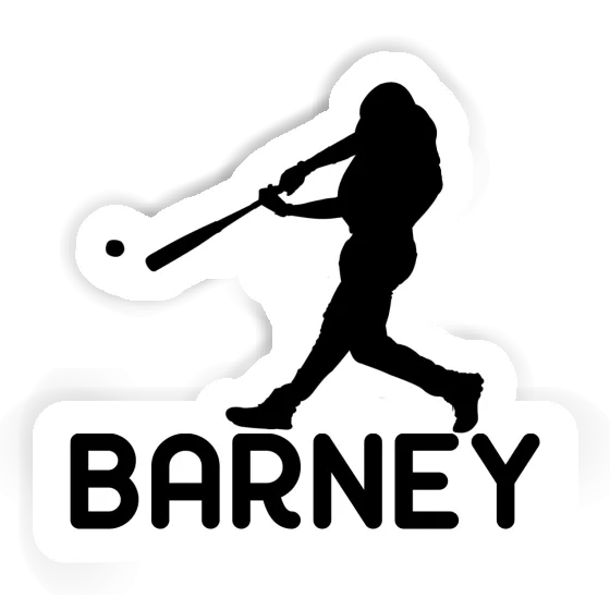 Baseball Player Sticker Barney Image