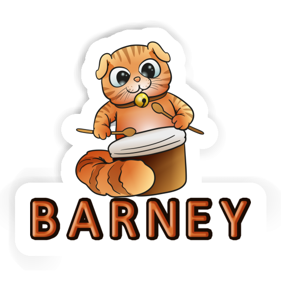 Sticker Drummer Barney Notebook Image