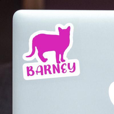 Cat Sticker Barney Notebook Image