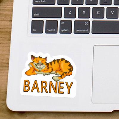 Sticker Barney Chilling Cat Laptop Image