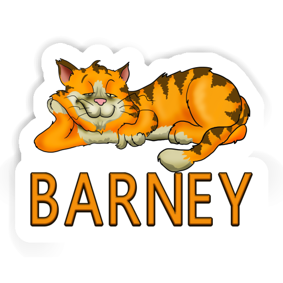 Sticker Barney Chilling Cat Gift package Image