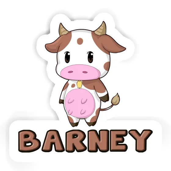 Cow Sticker Barney Image