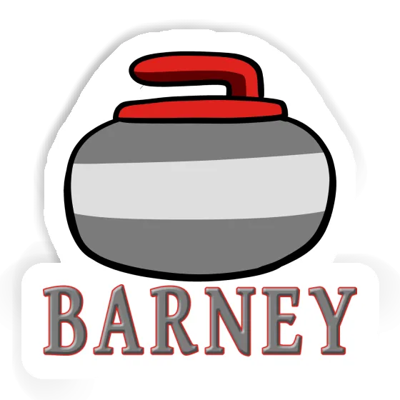 Curling Stone Sticker Barney Notebook Image