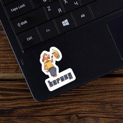 Barney Sticker Darts Player Laptop Image