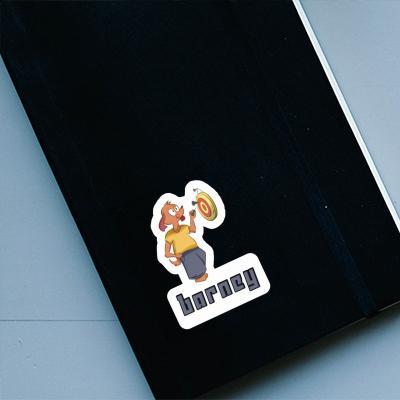 Barney Sticker Darts Player Notebook Image