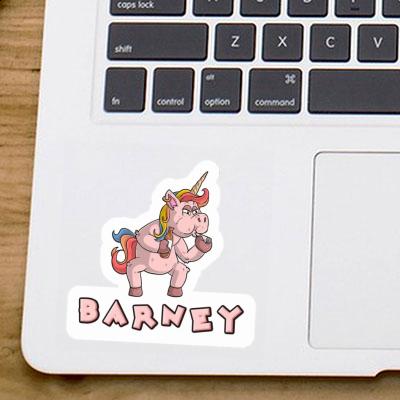 Sticker Smoking Unicorn Barney Laptop Image