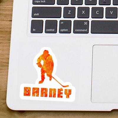 Eishockeyspieler Aufkleber Barney Laptop Image